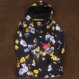 Joules Coast Floral Printed Rain Jacket NEW